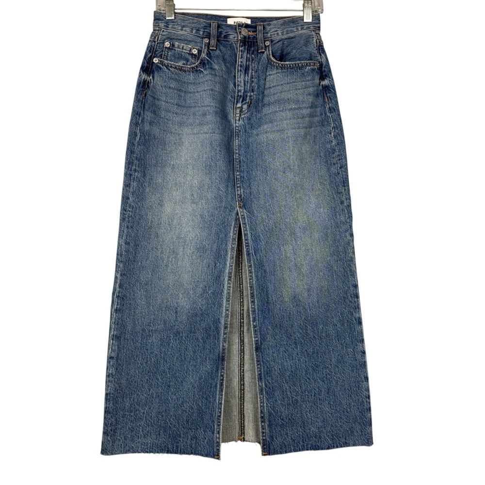 Anthropologie Pistola Alice Maui Split Midi Long Denim Skirt - Picture 3 of 8
